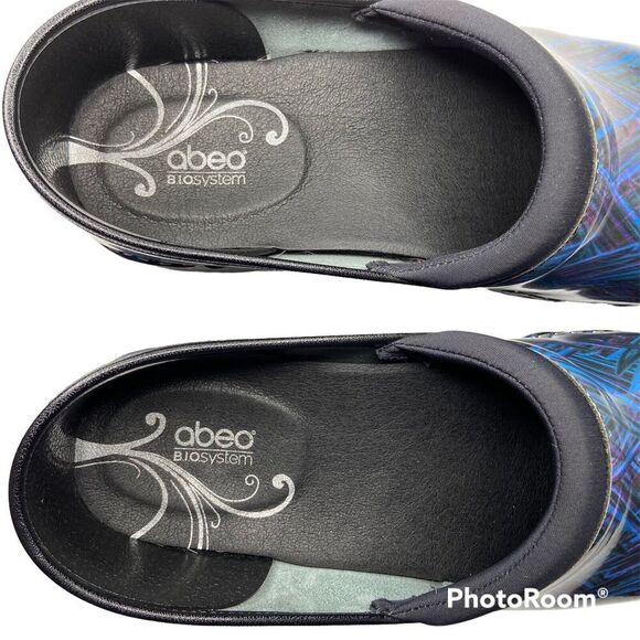 Abeo Ellie Clog Blue Zig Zag Size 10 N - Picture 5 of 10